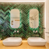 6.5x21x5 cm Terracotta Emerald Handmade Decor