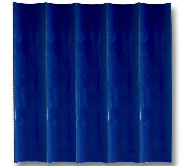 10x50 Bamboo Cobalt Cracked Glaze Handmade Ceramic