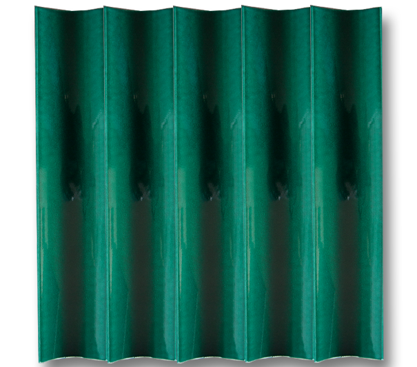 10x50 Bamboo Emerald Green Cracked Glaze Handmade Ceramic