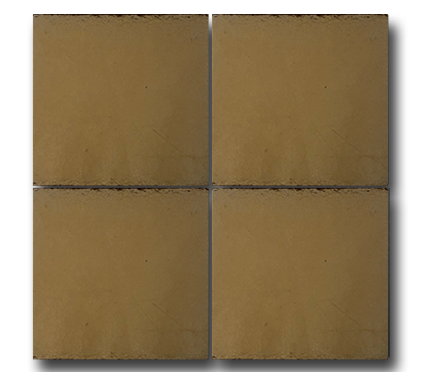 13x13 Plain Gold Cracked Glaze Handmade Ceramic