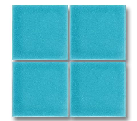 13x13 Plain Glossy Turquoise Cracked Glaze Handmade Ceramic