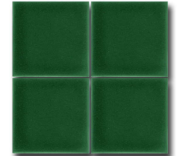 13x13 Plain Glossy Emerald Green Cracked Glaze Handmade Ceramic