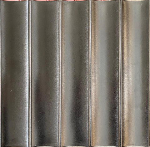10x50 Bamboo Metallic Gray Handmade Ceramic