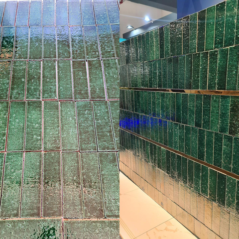 6.5x21x5 cm Terra Cotta Emerald Handmade Decor