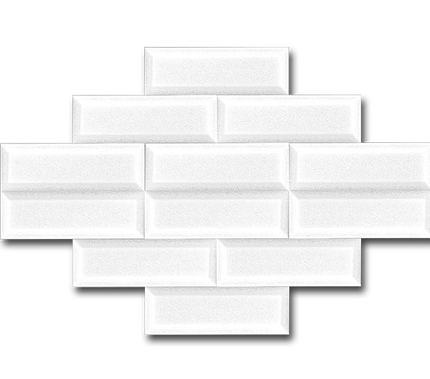7x21 Metro Glossy White Cracked Glaze Handmade Ceramic