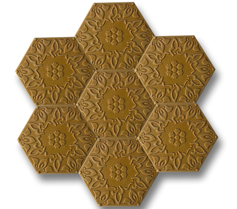 Alya Patterned Cinnamon Hexagon Ceramic (15x17 cm)