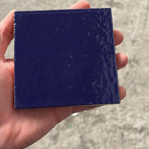 10x10 cm Terracotta Cobalt Handmade Decor