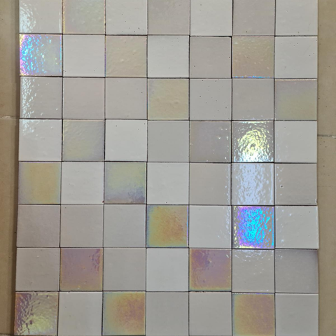 10x10 cm Terracotta Pearl White Janjanli Handmade Decor