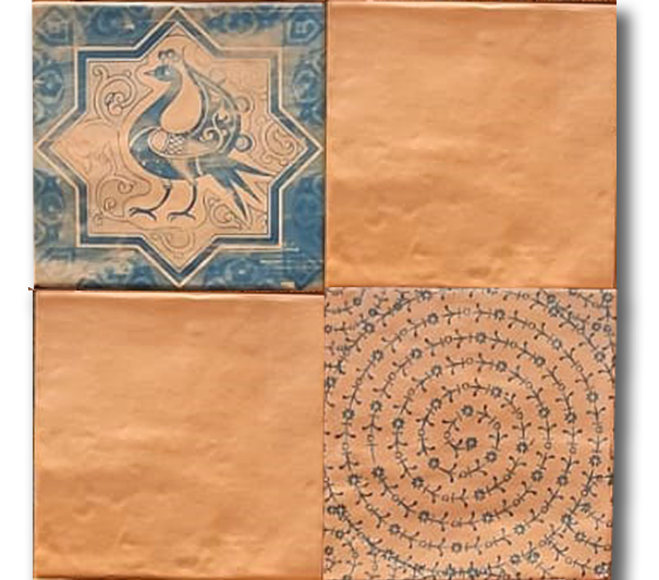 13x13 Sırlı Cotto Dekor El Yapımı Seramik
