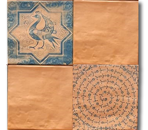 13x13 Sırlı Cotto Dekor El Yapımı Seramik