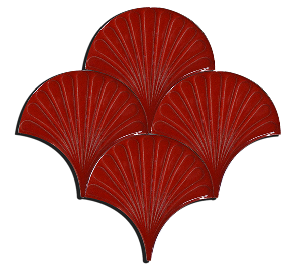 17x17 Oyster Red Cracks Glaze Handmade Ceramic