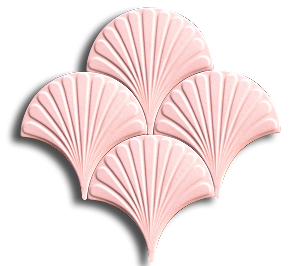 17x17 Oyster Glossy Light Pink Cracks Glaze Handmade Ceramic