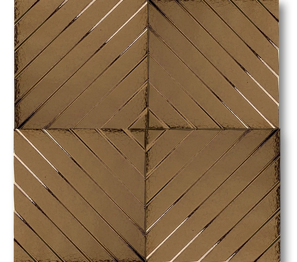 20x20 Linea Gold Cracked Glaze Handmade Ceramic