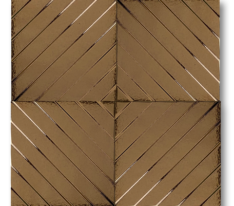 20x20 Linea Gold Cracked Glaze Handmade Ceramic