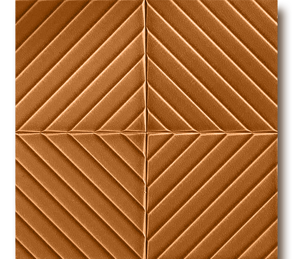 20x20 Linea Cinnamon Cracked Glaze Handmade Ceramic