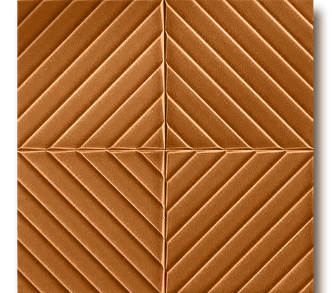 20x20 Linea Cinnamon Cracked Glaze Handmade Ceramic