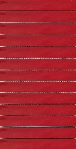 15,5x30,5 Stick Mozaik Kırmızı Çatlak Sır El Yapımı Seramik