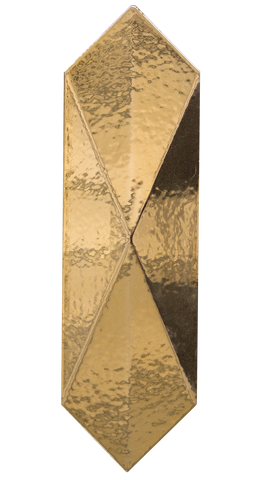 9x30 Prism Gold Cracked Glaze Handmade Ceramic