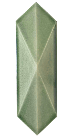 9x30 Prism Water Green Cracked Glaze Handmade Ceramic